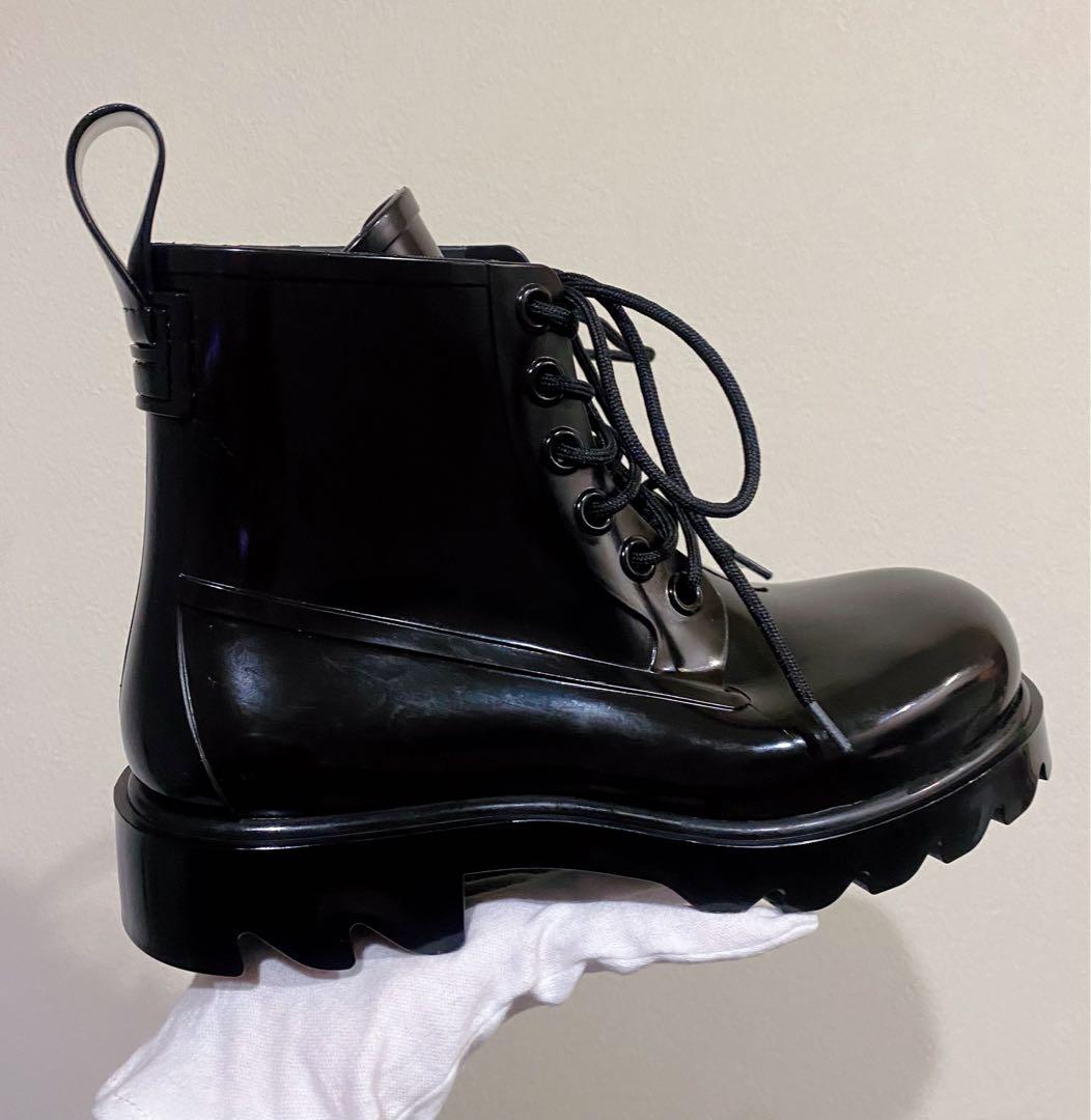BOTTEGA VENETA ラバー レースアップ ブーツ　レインブーツ