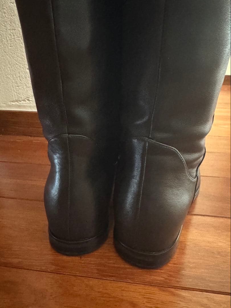 ODETTE E ODILE サイドトップベルト ロングブーツ 黒 23.5cm