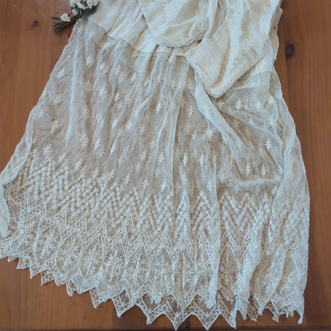 フランスアンティークワンピース　フランスアンティークレース