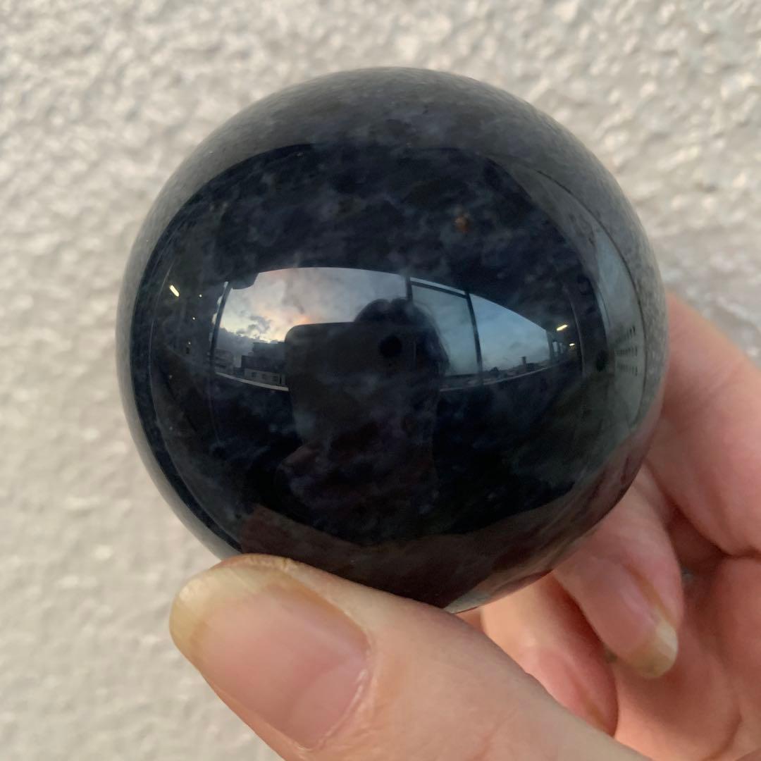 アイオライトスフィア約56mm コーディエライト　深い菫色