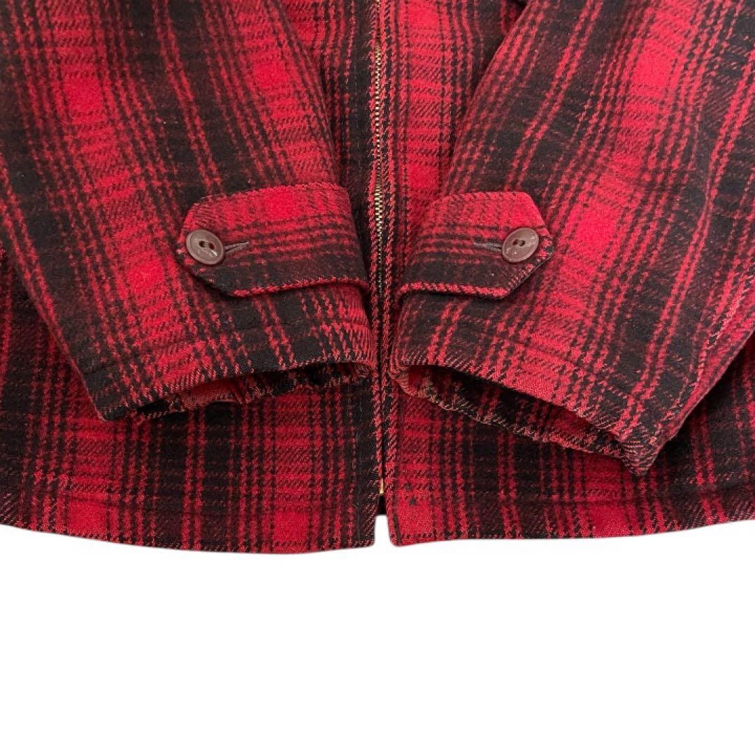 希少vintage50sWoolrichバッファローチェックウールジャケット古着