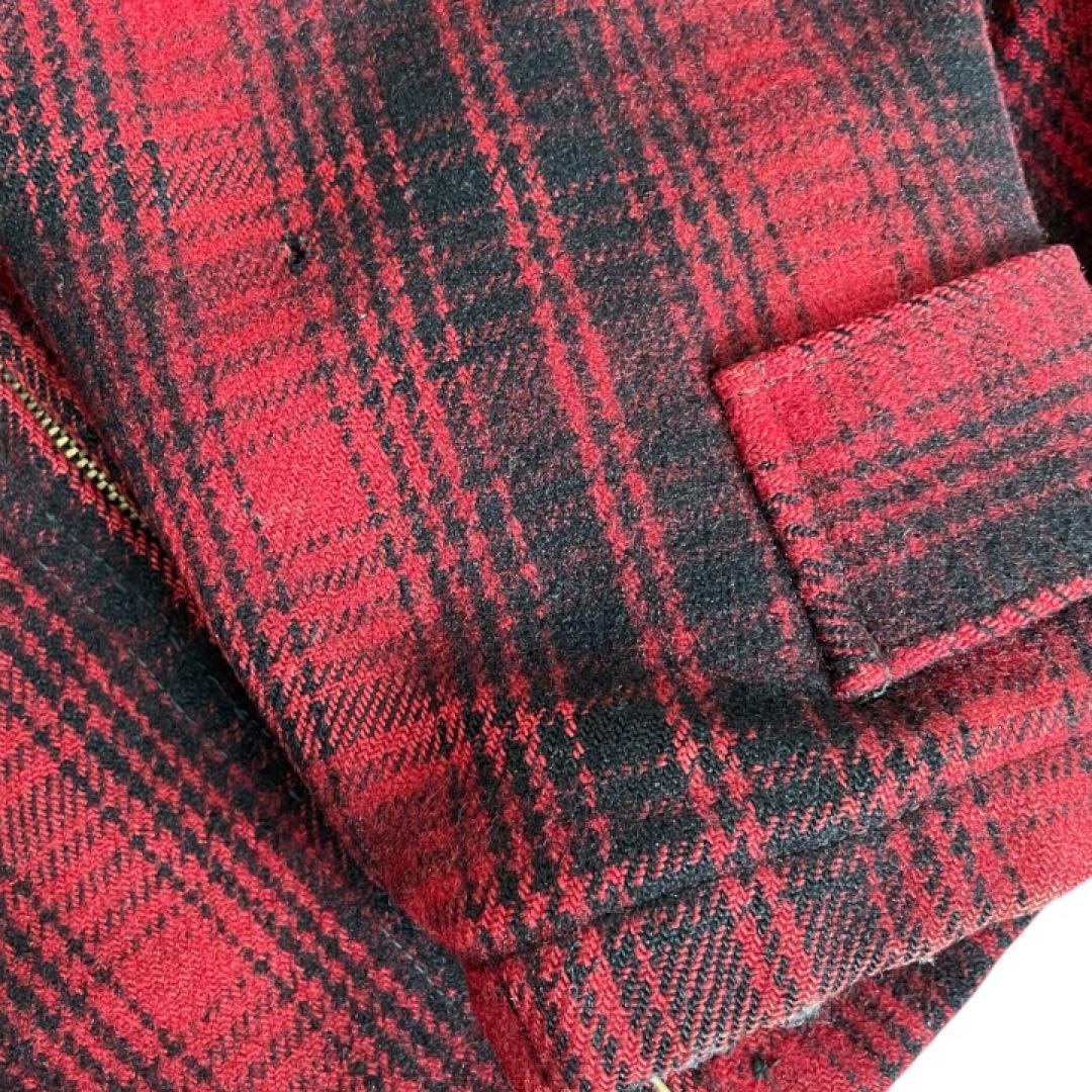 希少vintage50sWoolrichバッファローチェックウールジャケット古着