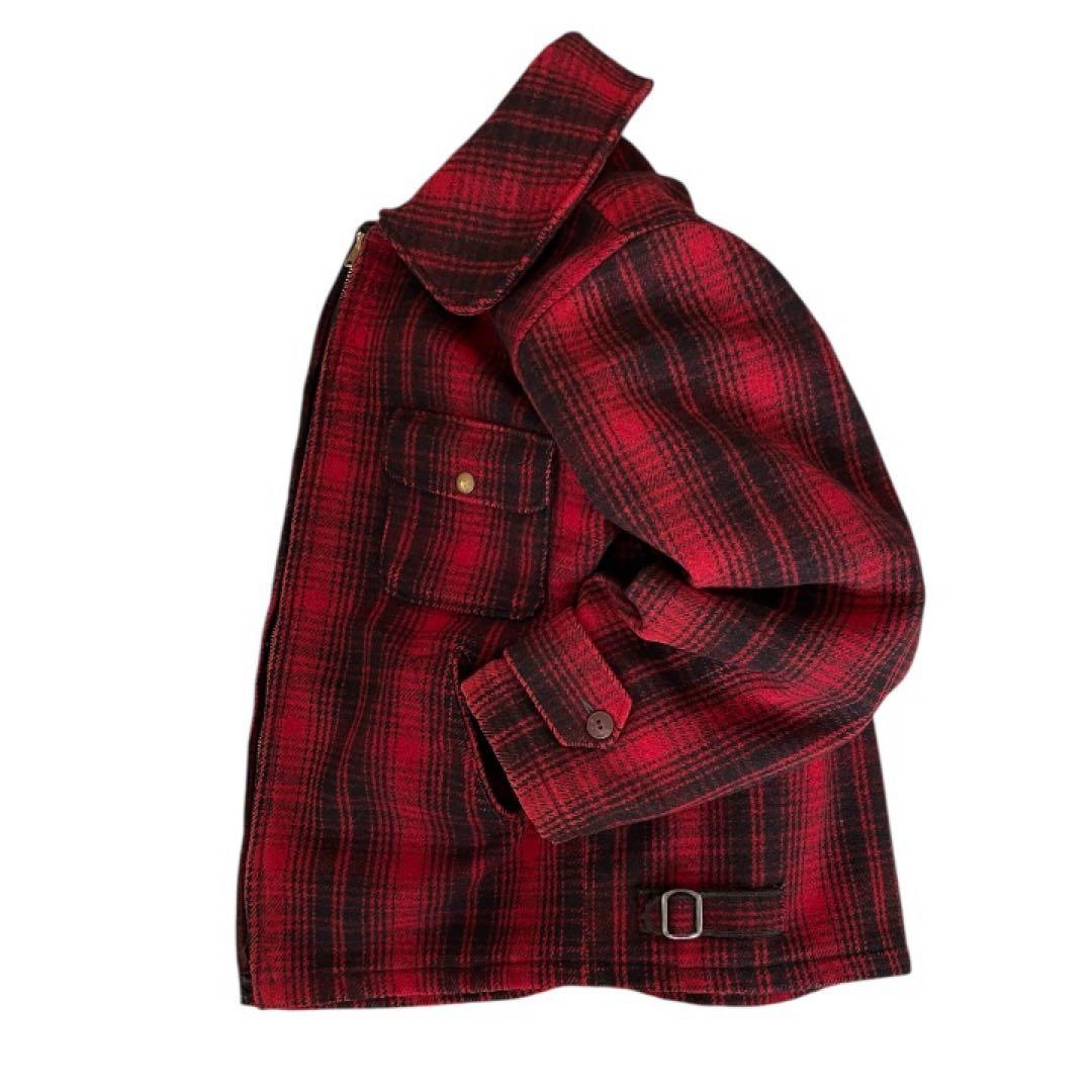 希少vintage50sWoolrichバッファローチェックウールジャケット古着