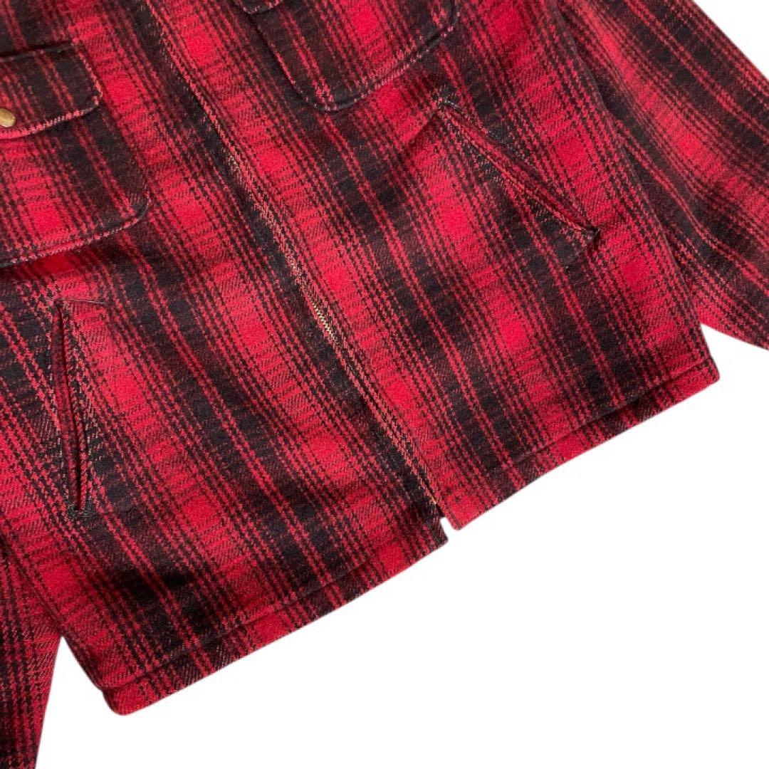 希少vintage50sWoolrichバッファローチェックウールジャケット古着