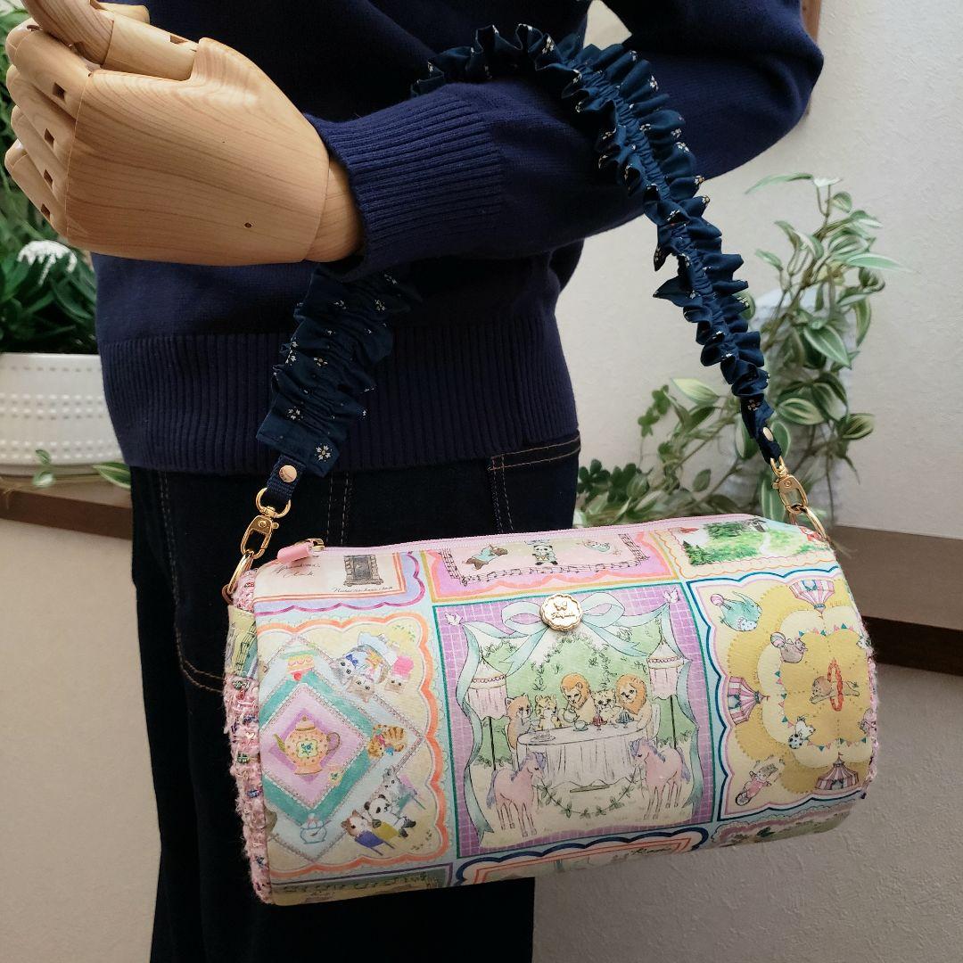 【ピカピカ様ご確認用】ꕤ︎︎ハンドメイド ユキエモン ⚘ドラムロールバッグ