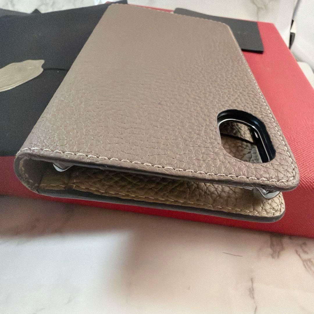 ⑩ ボナベンチュラ　ケース　iPhone Xs X エトープ×グレージュ