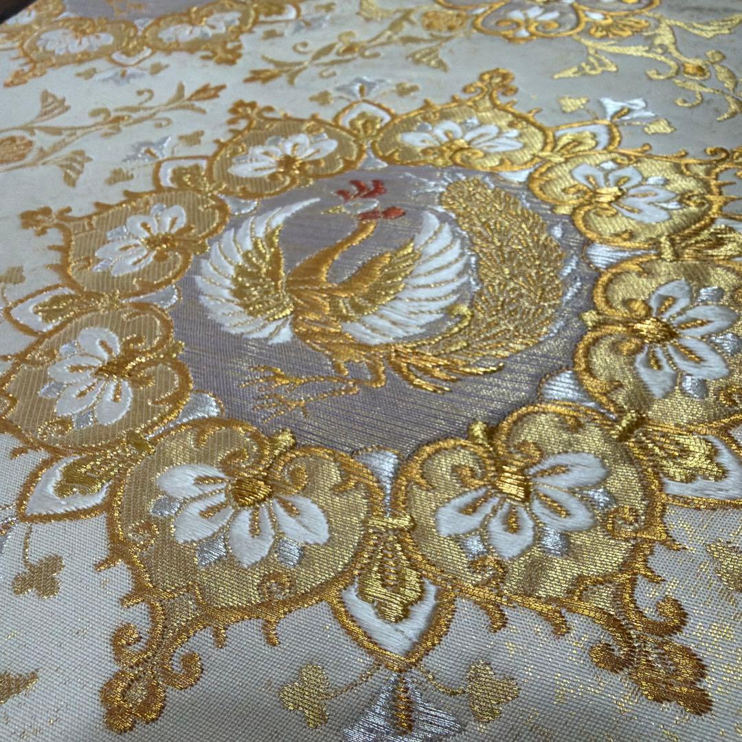 正絹未使用訪問着５点セット【長襦袢 袋帯 帯締め 帯揚げ】