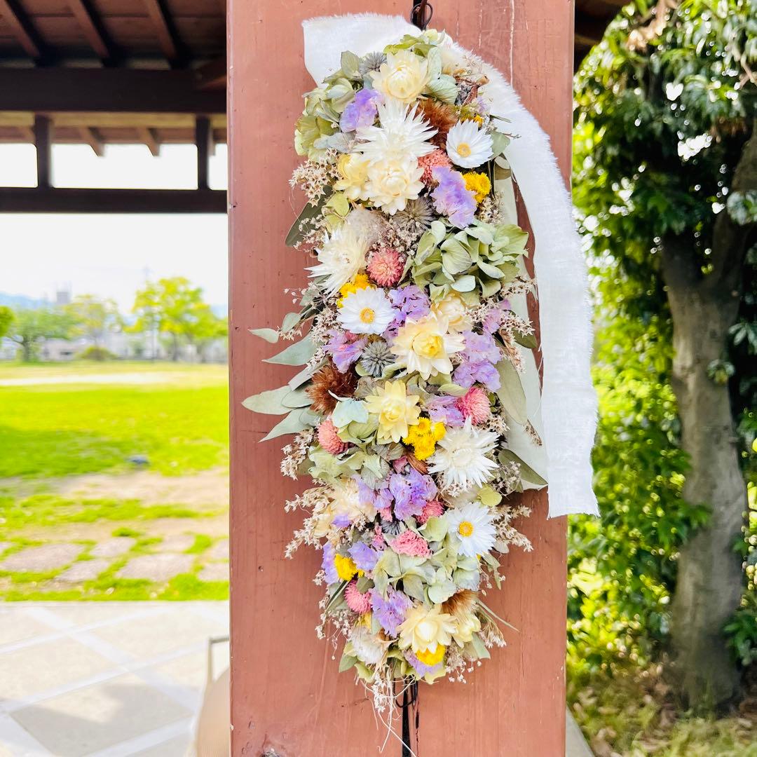 縦長ガーランド　リース　スワッグ