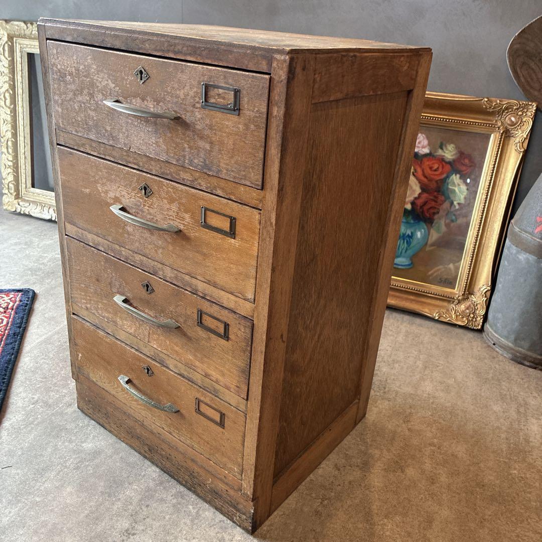 Japan Vintage 小引き出し 4段 木製 アンティーク