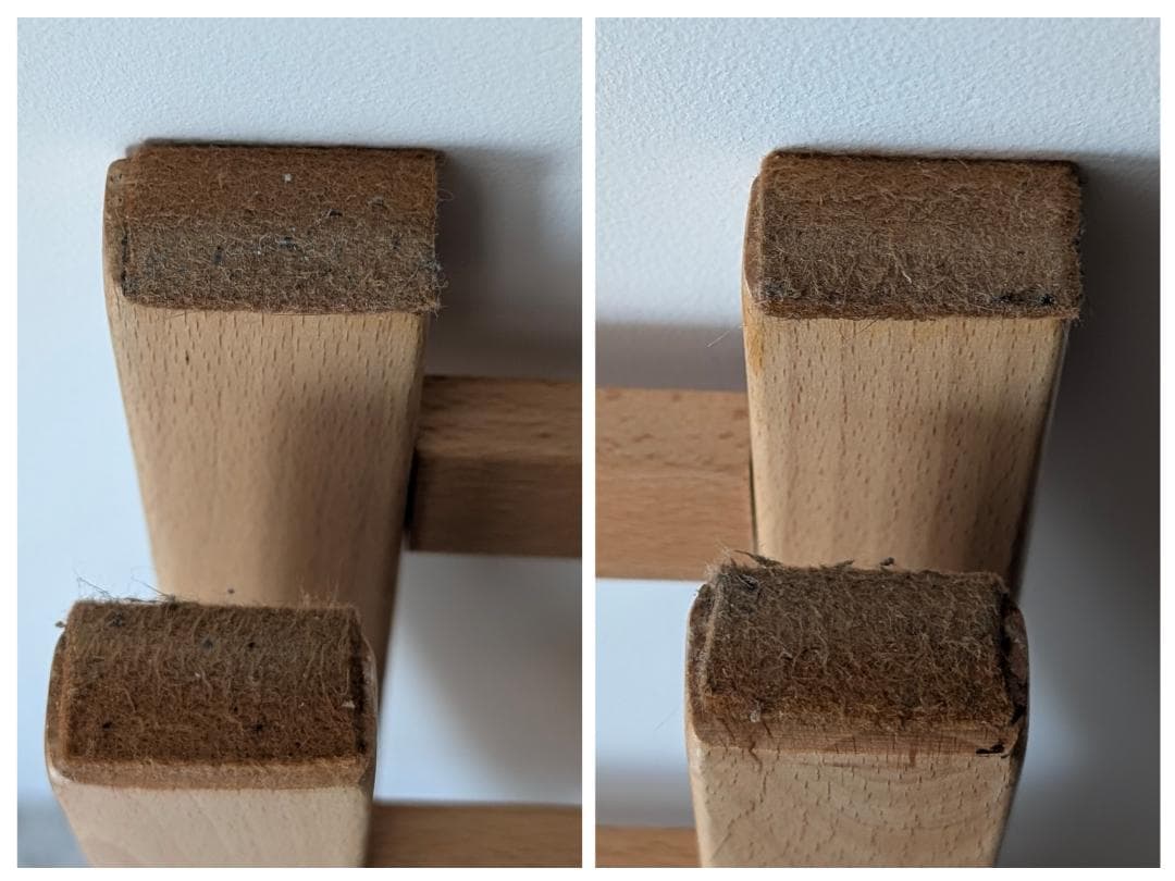 90s ビンテージ 無印 イタリア製 ブナ材 折りたたみチェア 2脚セット 美品