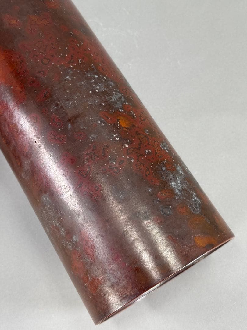 いけばな　池坊　銅鋳　唐銅花器　古流　未生流　龍生派　花瓶　花器高さ45.7cm