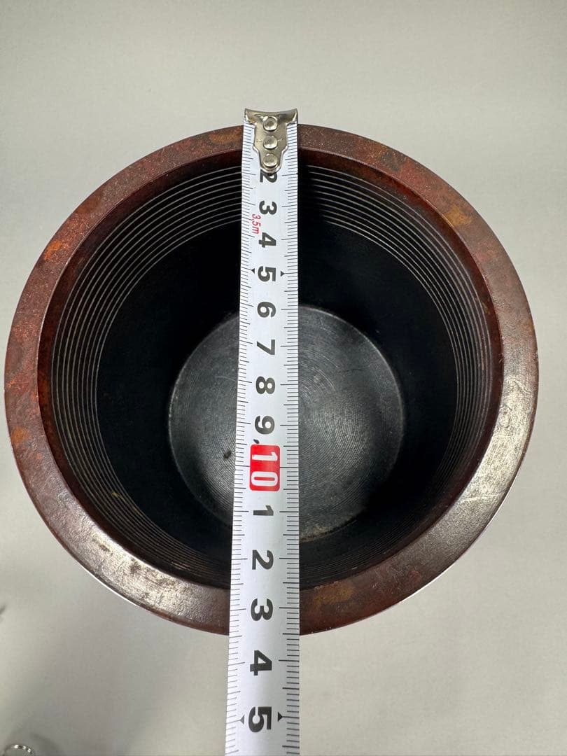 いけばな　池坊　銅鋳　唐銅花器　古流　未生流　龍生派　花瓶　花器高さ45.7cm