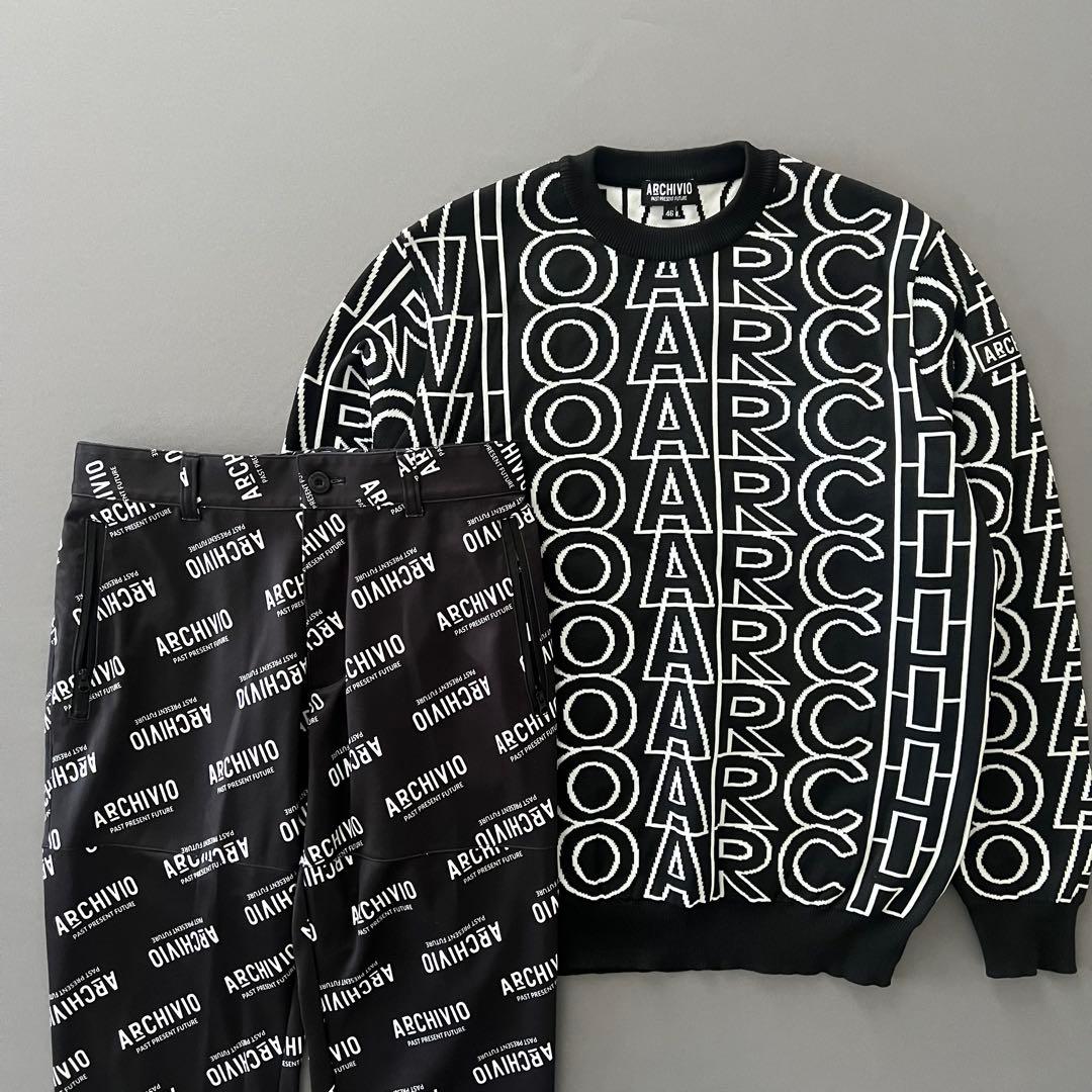 ARCHIVIO アルチビオ セットアップ　総柄　メンズ　セーター　パンツ　M