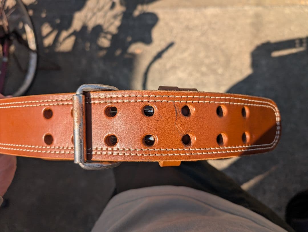 ゴールドジム　プロレザーベルト　XL