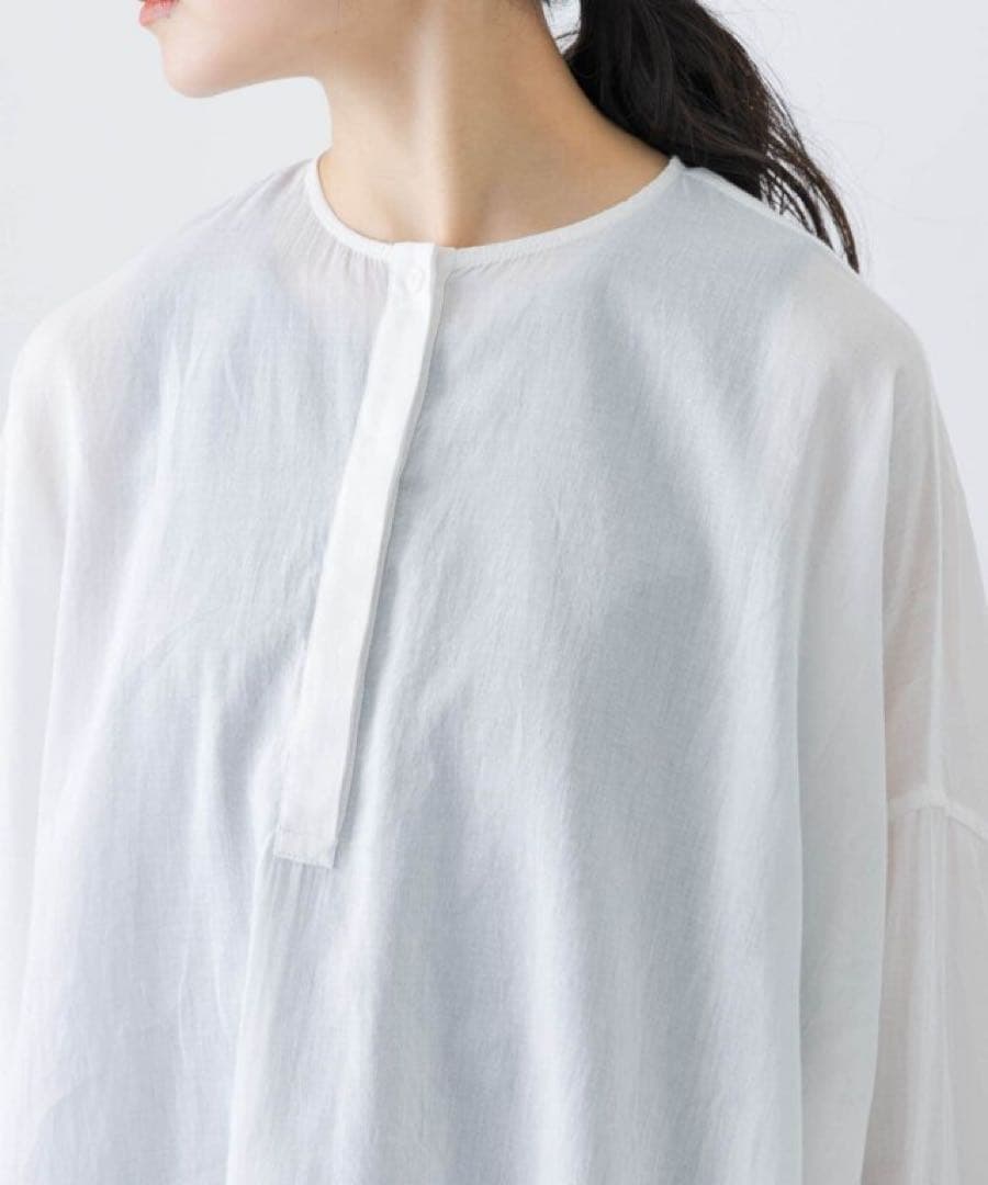 【極美品】かぐれ　ボイルワイドプルオーバー　オフホワイト