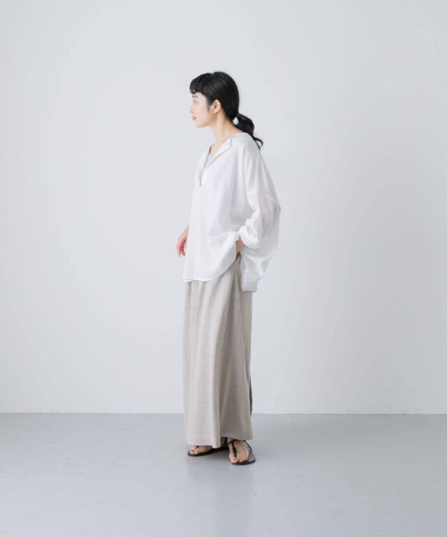 【極美品】かぐれ　ボイルワイドプルオーバー　オフホワイト