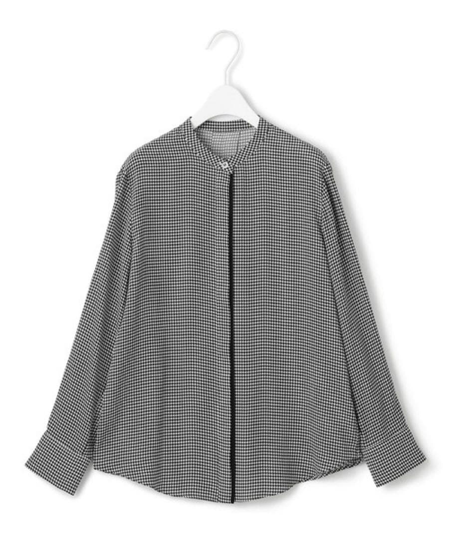 ICB BackSatinAmunzen バンドカラーブラウス 美品