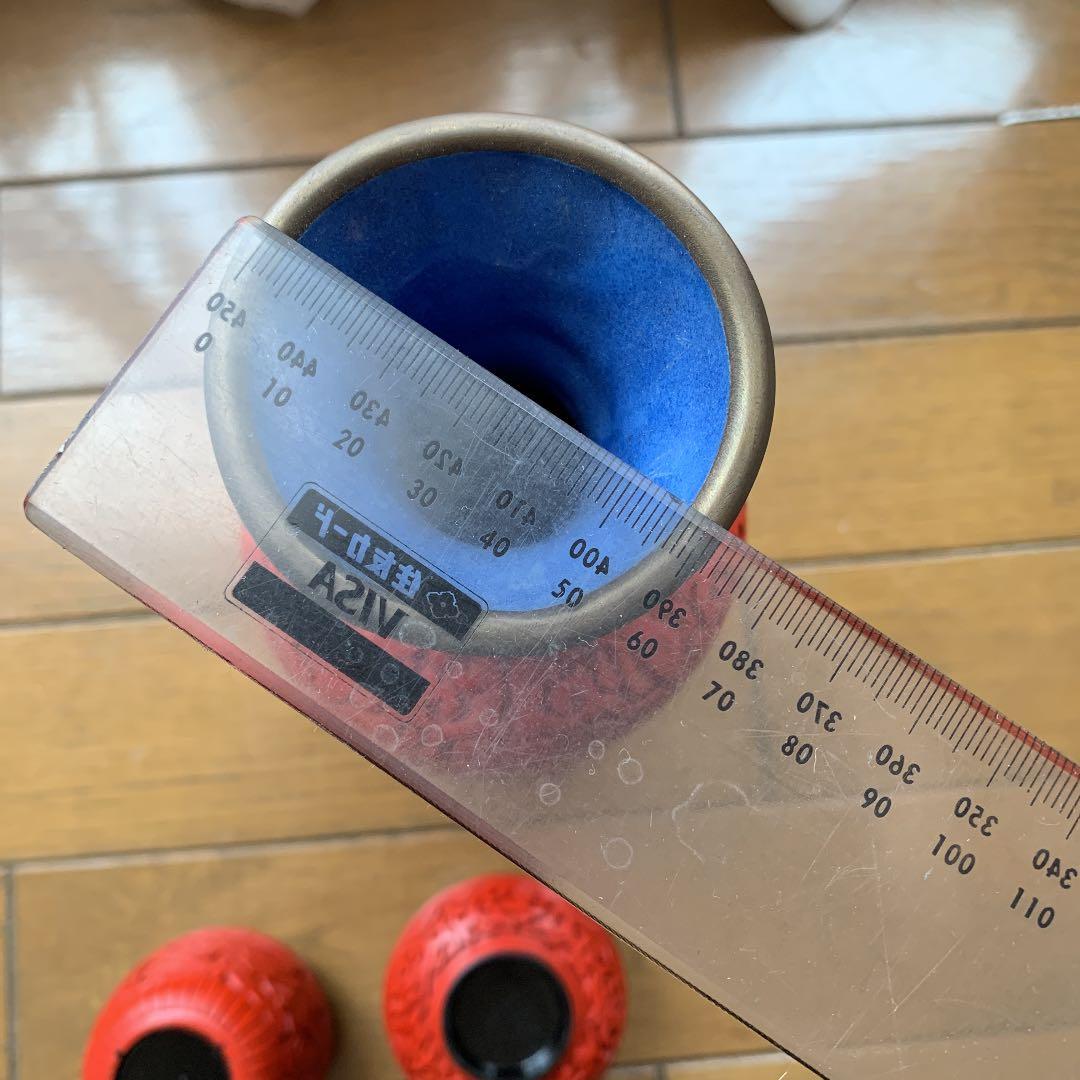 48 堆朱壺　花瓶　朱色　中国