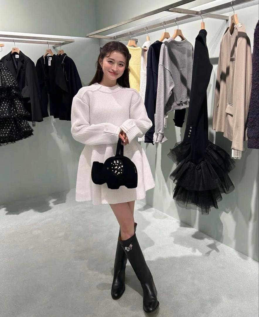 Bibiy. B WILLOW DRESS ネイビー