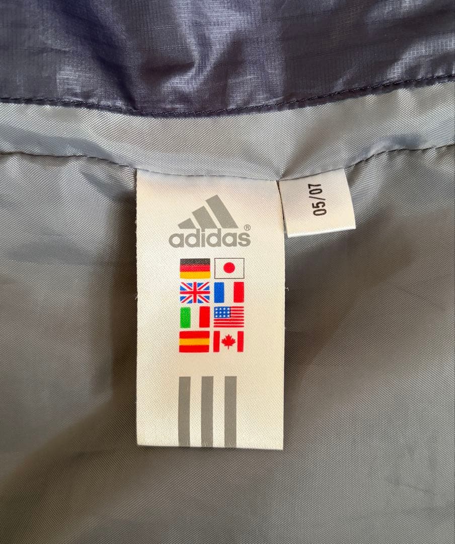アディダス ベンチコート ロング M ネイビー フェザー45% 防寒