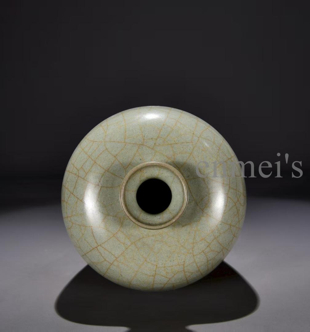 中国古美術 宋・官窯製 梅瓶 壺 花瓶 古陶磁 茶道具 唐物 時代物 文房置物