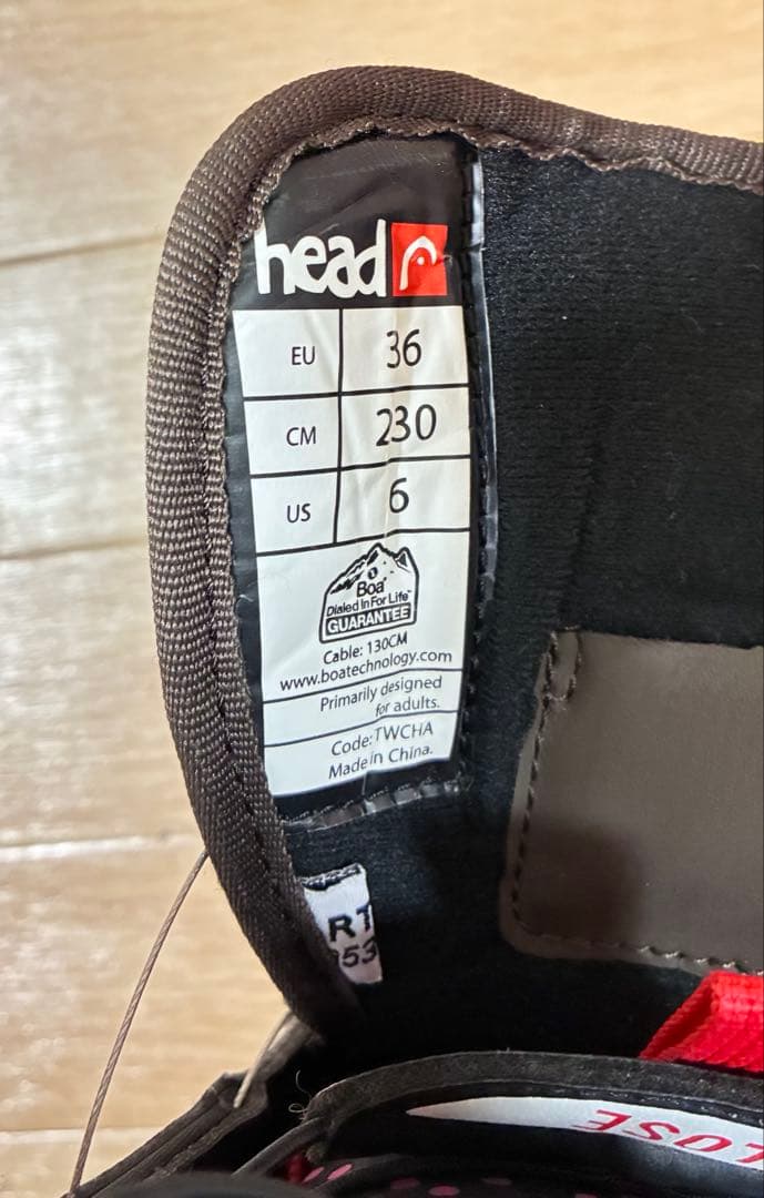 HEAD スノーボードブーツ 23cm ブラウン ピンク BOA システム