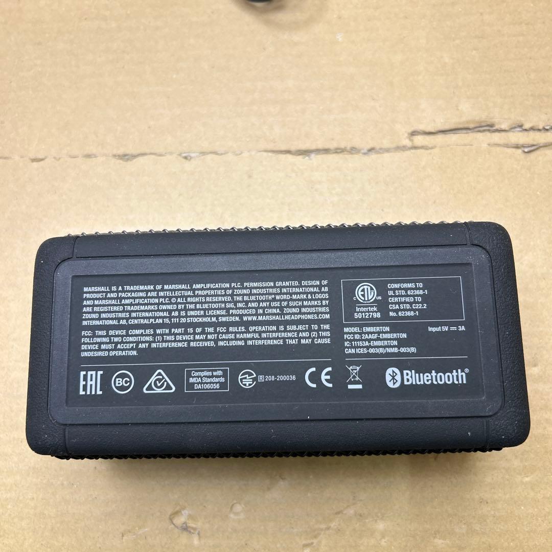 Marshall ワイヤレスポータブル防水スピーカー Emberton ブラック