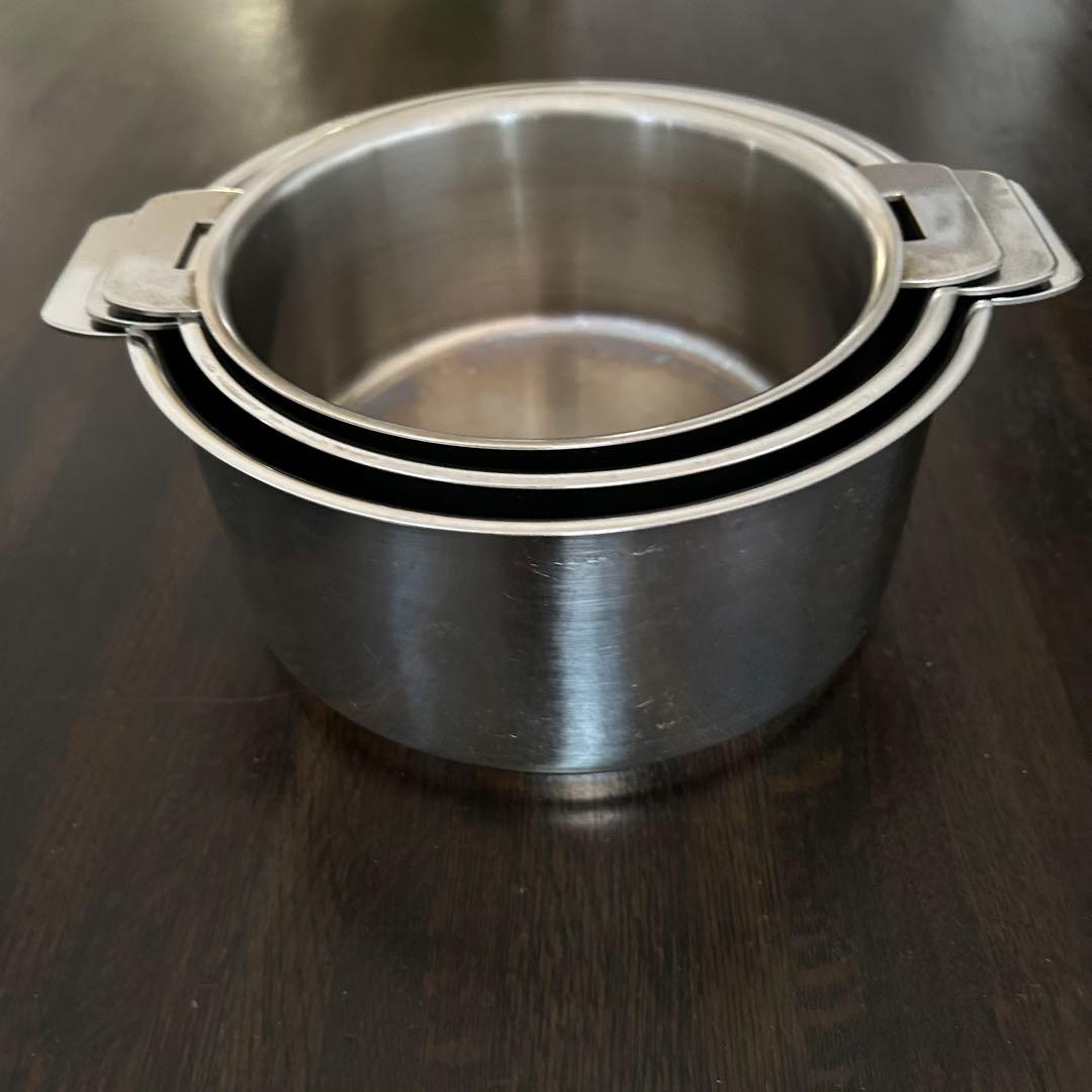 CRISTEL深鍋16・18・20㎝+クッキングバスケット+ハンドル