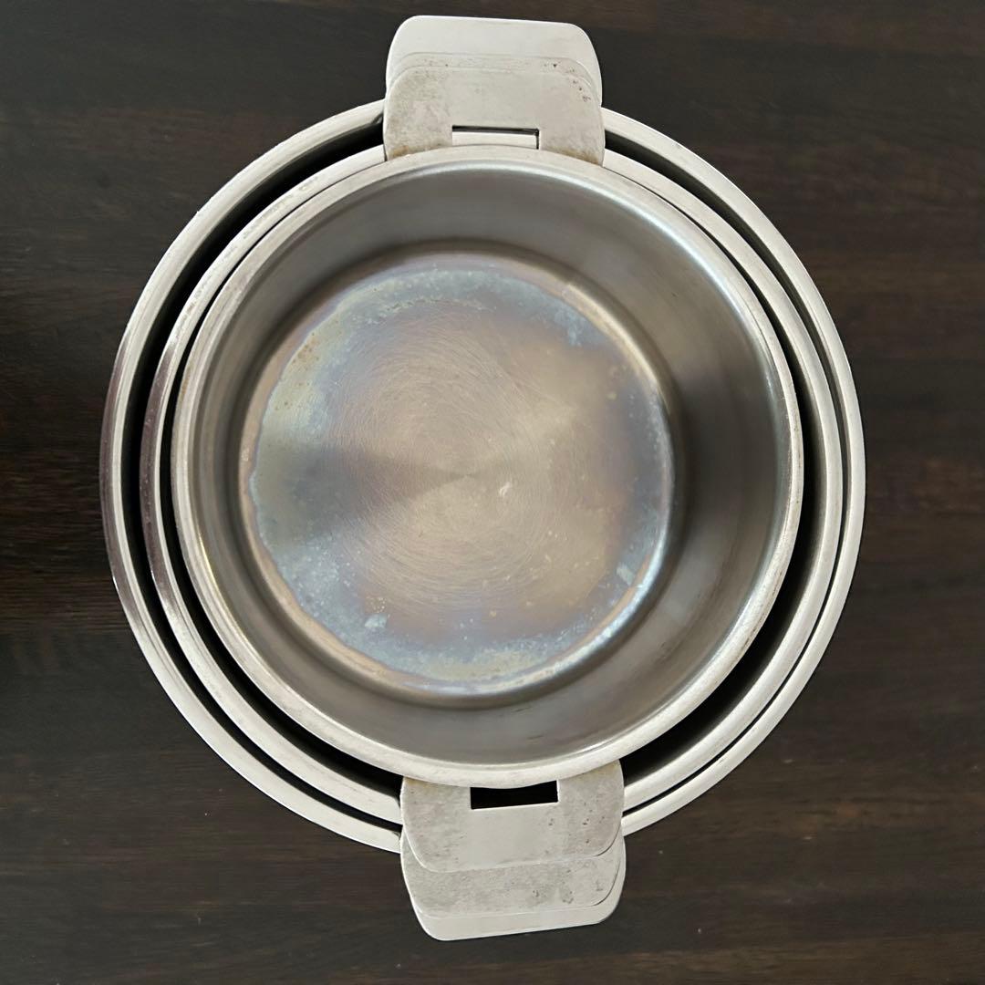 CRISTEL深鍋16・18・20㎝+クッキングバスケット+ハンドル