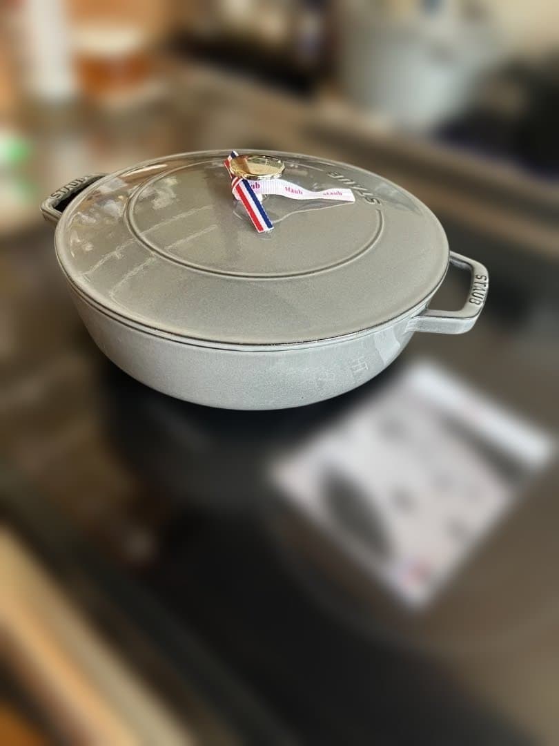 STAUB 鋳鉄 両手鍋 26cm グレー