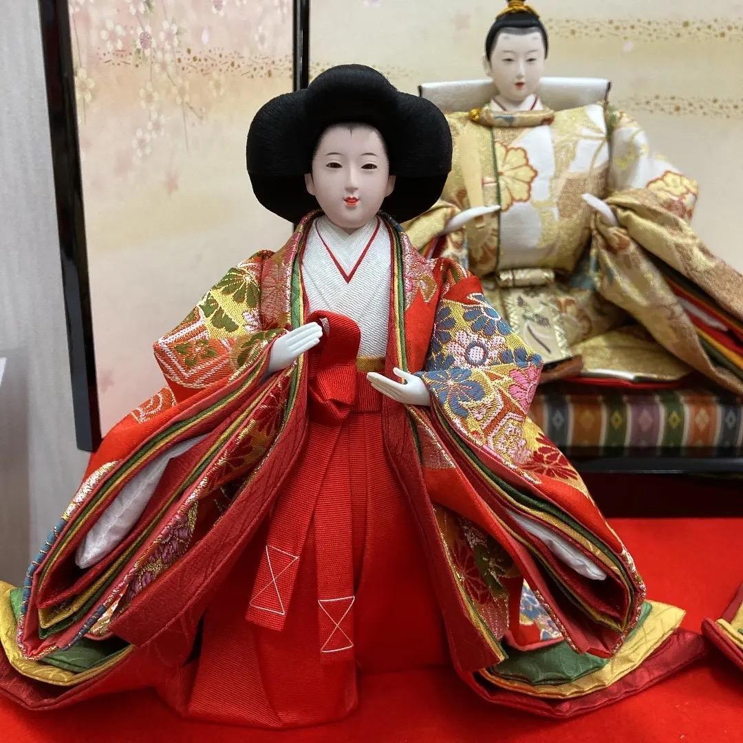 C4 豪華な衣裳　ひな人形　三人官女のみ　三五サイズ　雛飾り　雛人形