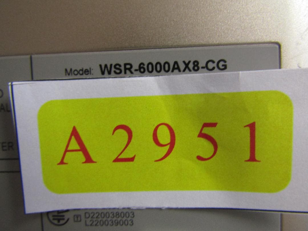 A2951 BUFFALO WSR-6000AX8-CG 無線LANルーター