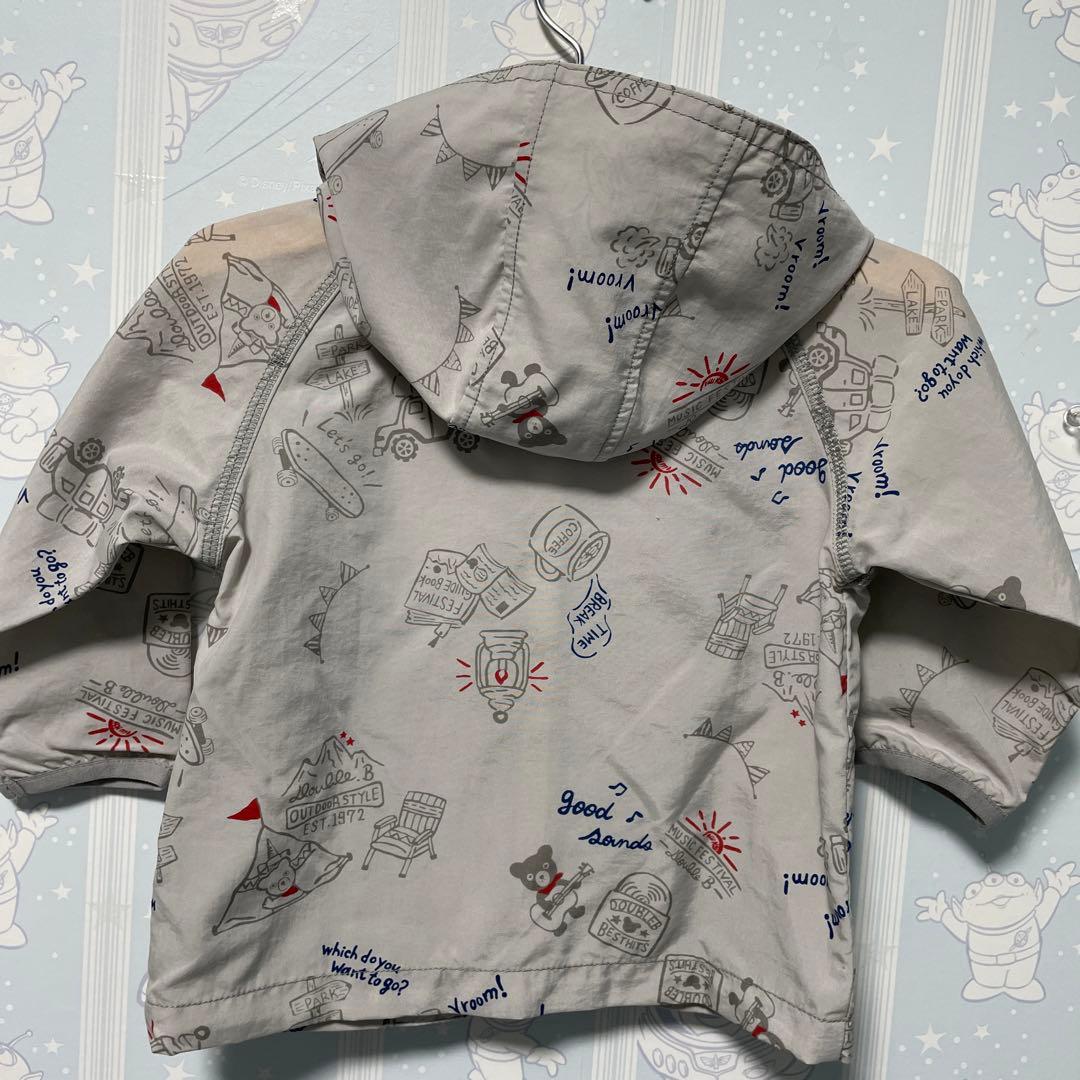 新品タグ付ミキハウス・ダブルb★アメコミ風ウインドブレーカー80定価15,400