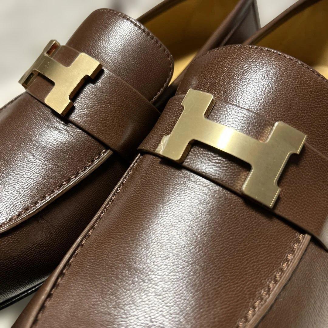 HERMES エルメス　革靴　モカシン　試着程度
