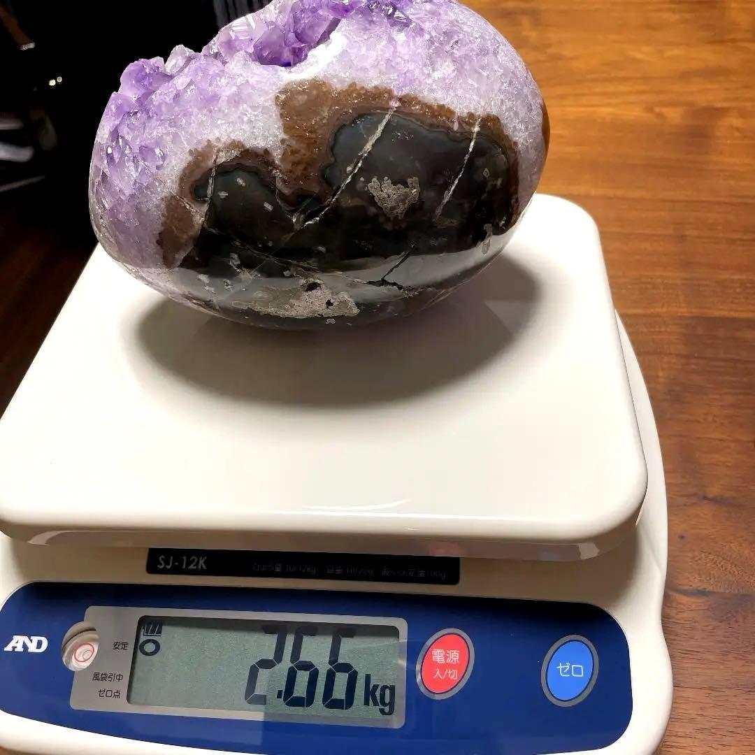 ウルグアイ　アメジスト　エッグ　水晶　天然石　原石　パワーストーン　クリスタル