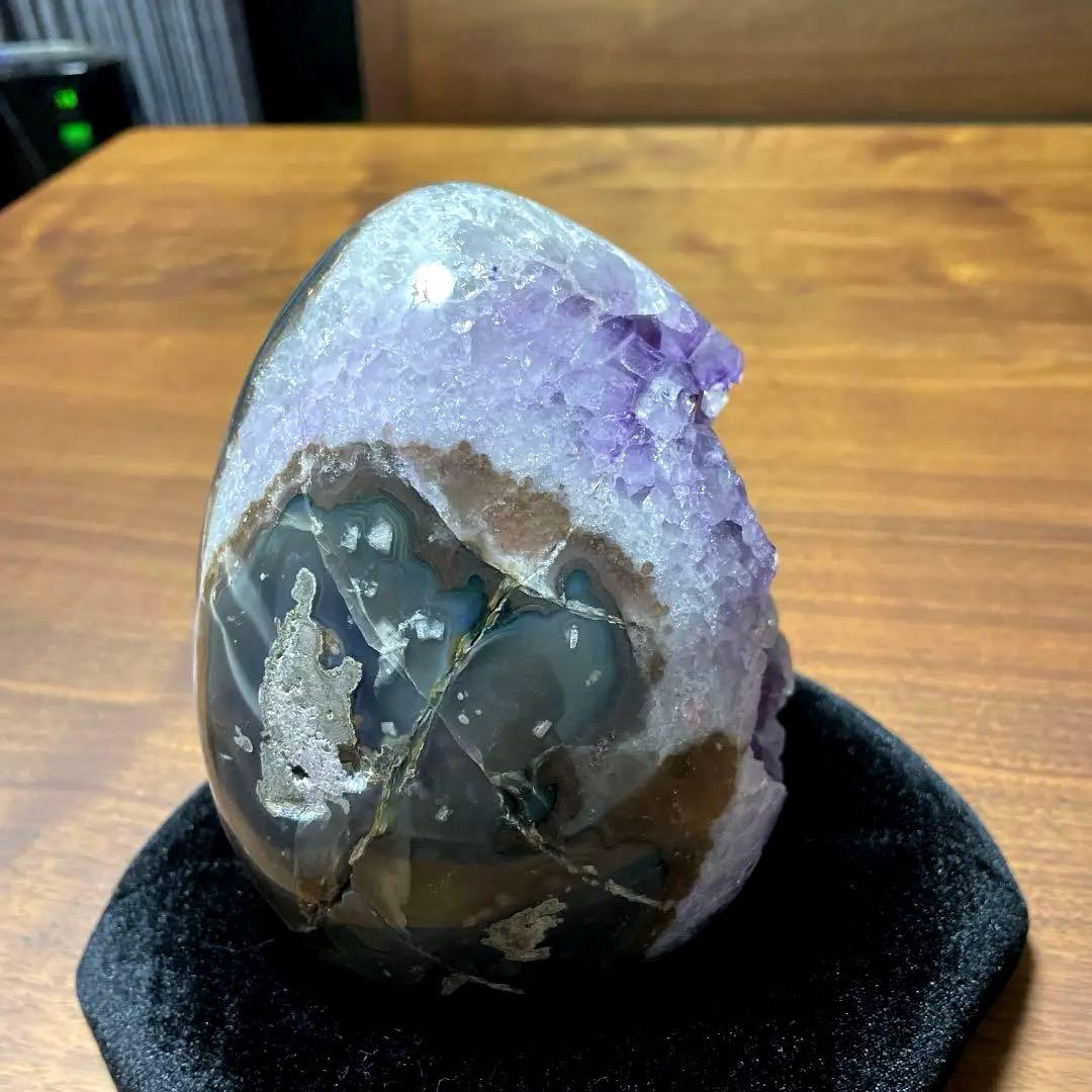 ウルグアイ　アメジスト　エッグ　水晶　天然石　原石　パワーストーン　クリスタル