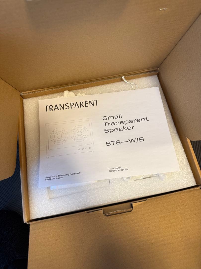 SMALL TRANSPARENT SPEAKER ホワイト