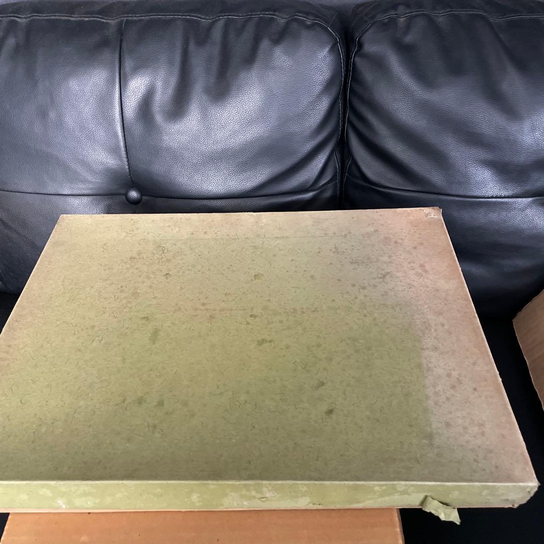 ②茶器／茶道具薄板（花入用敷板・花台）本漆三枚組敷板 （矢筈・角蛤・丸蛤)元箱付