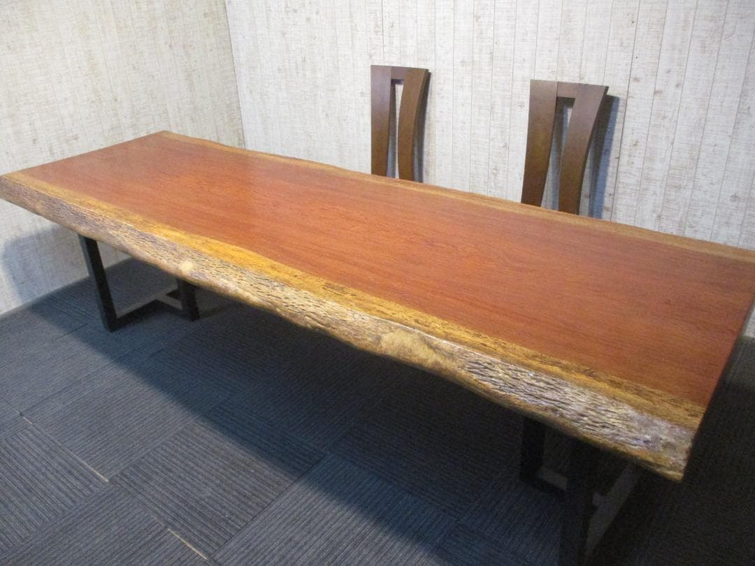 # 1276■　ブビンガ　テーブル　カウンター　ダイニング　座卓　一枚板　天板