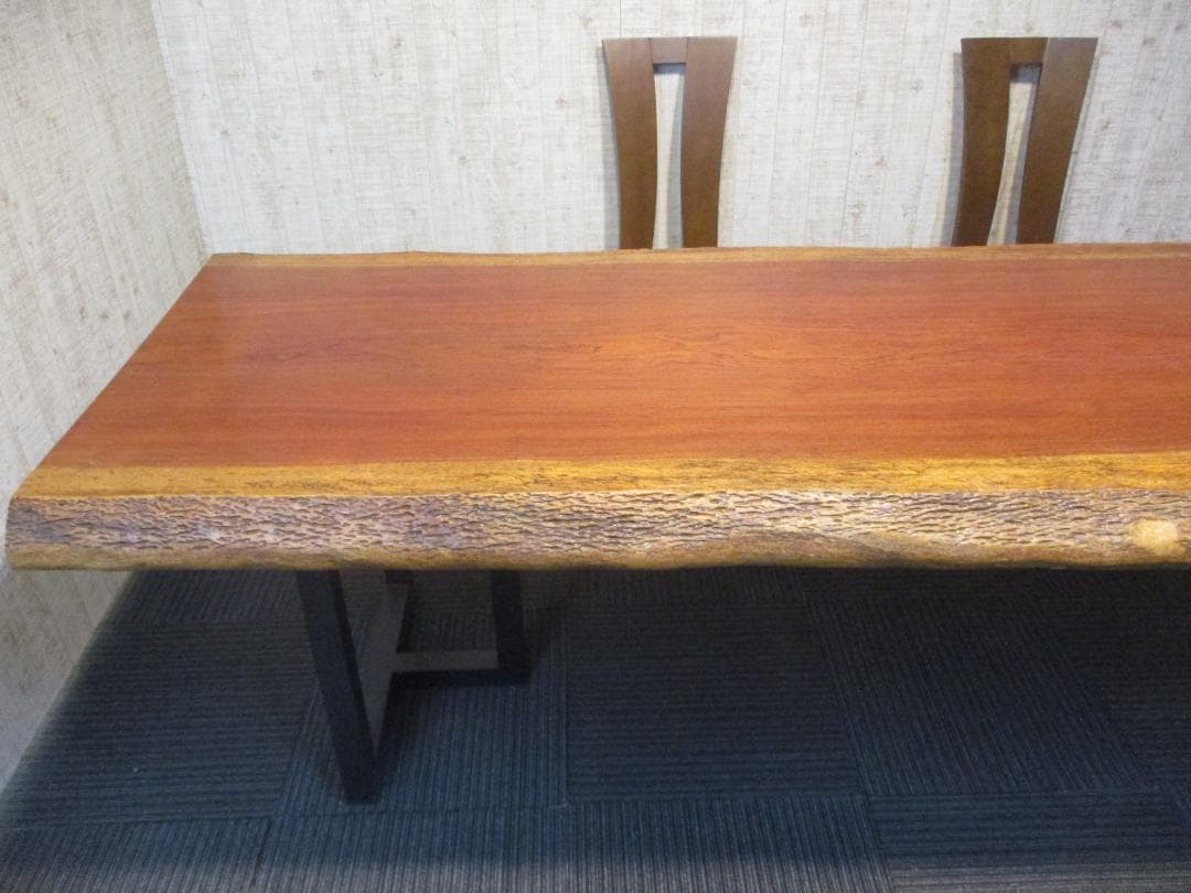 # 1276■　ブビンガ　テーブル　カウンター　ダイニング　座卓　一枚板　天板