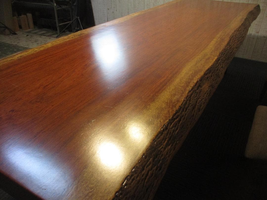 # 1276■　ブビンガ　テーブル　カウンター　ダイニング　座卓　一枚板　天板