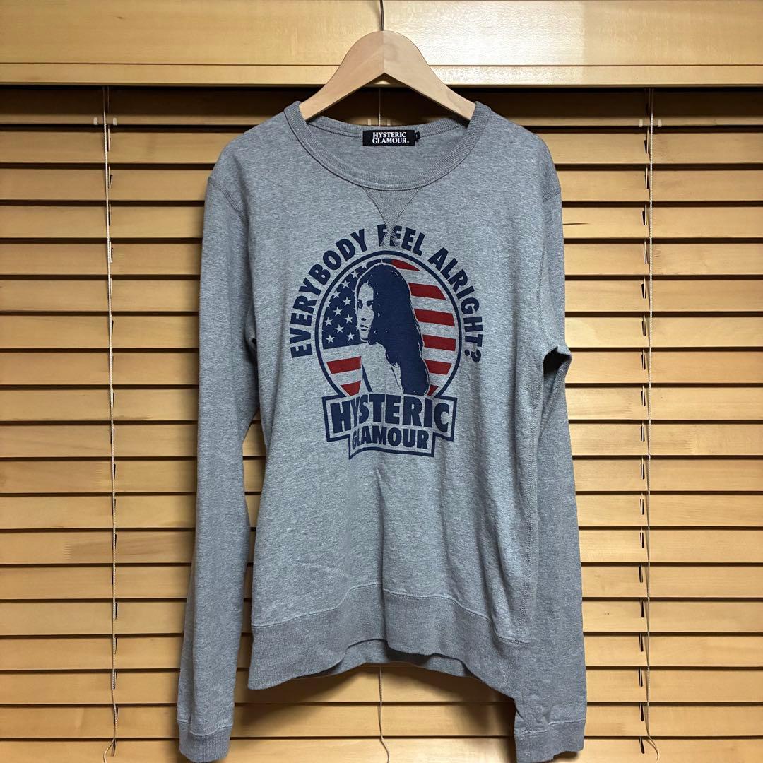 【ジンティエン】HYSTERIC GLAMOUR グレー トレーナー