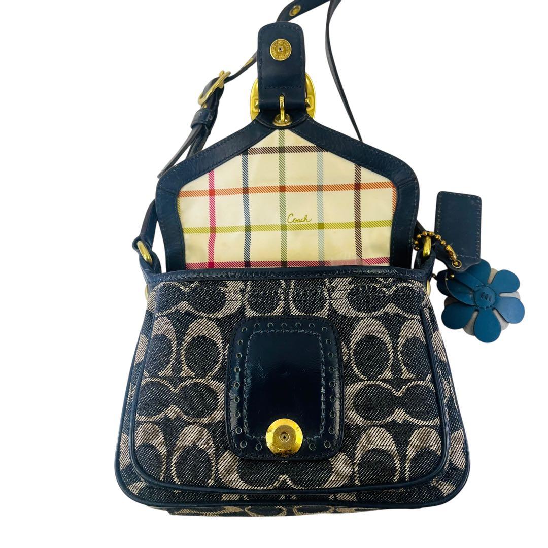 COACH コーチ デニム ショルダーバッグ 斜め掛け ソーホー シグネチャー