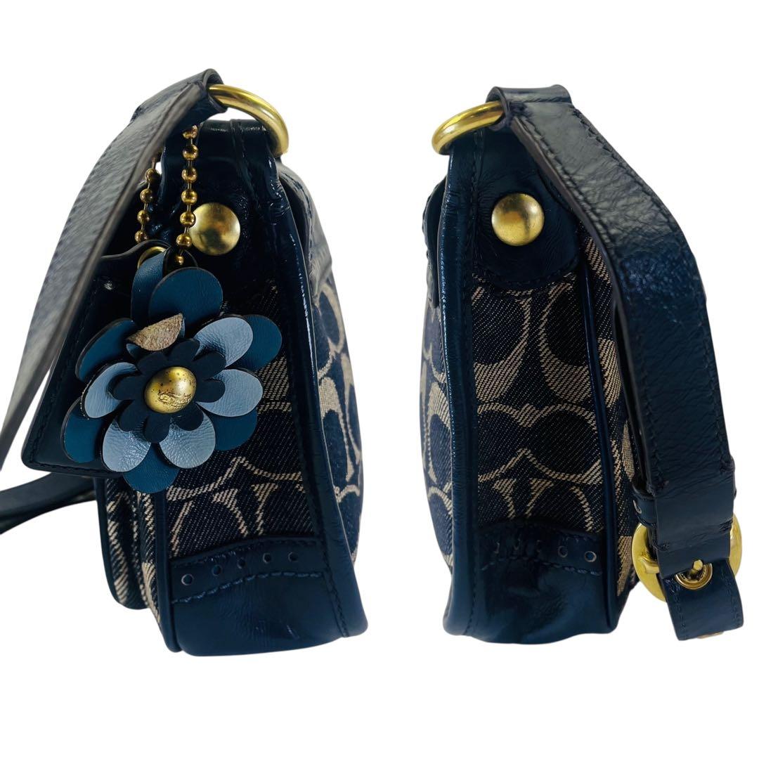 COACH コーチ デニム ショルダーバッグ 斜め掛け ソーホー シグネチャー