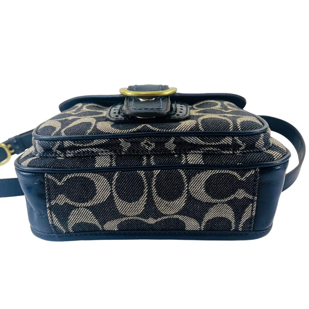 COACH コーチ デニム ショルダーバッグ 斜め掛け ソーホー シグネチャー