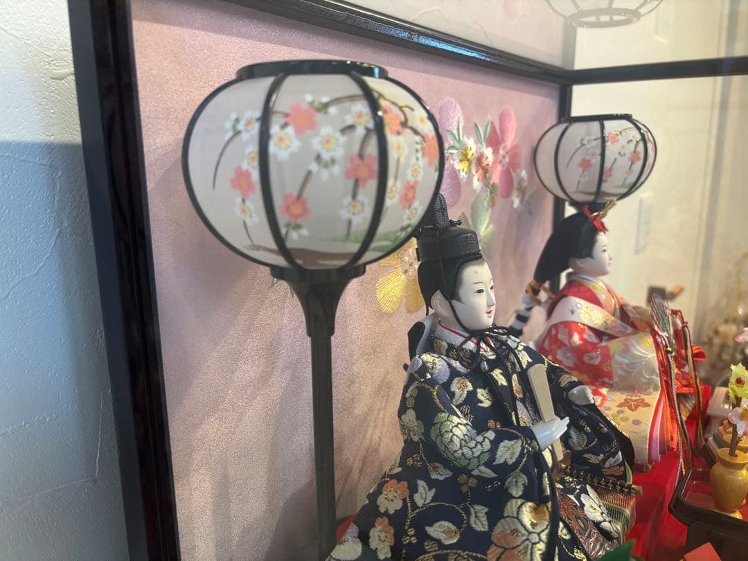 【早い者勝ち】雛人形 ★花盛・親王アクリルケース飾り/CD付き！