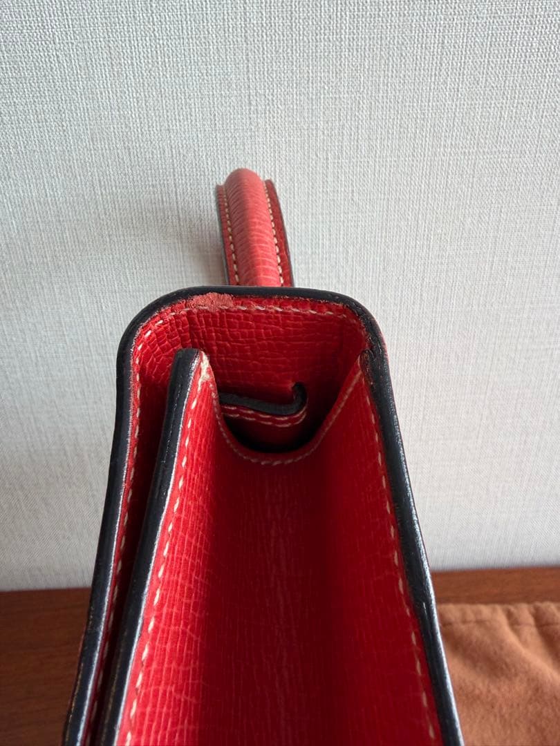 (*)様 LOEWE バルセロナ レッド スクエアハンドバッグ