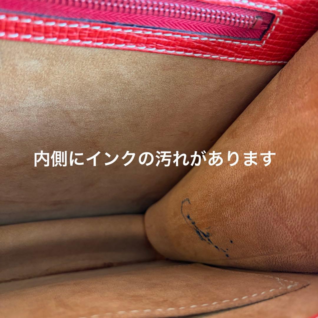 (*)様 LOEWE バルセロナ レッド スクエアハンドバッグ