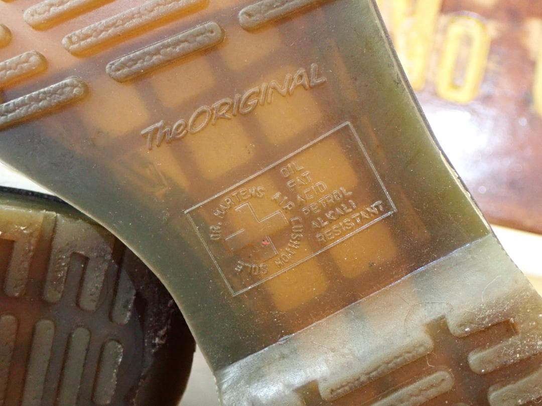 Dr. Martens ホワイト ブラック ワークブーツ 8ホール 24㎝