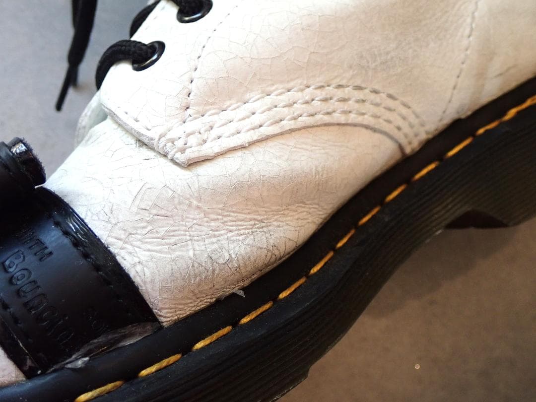 Dr. Martens ホワイト ブラック ワークブーツ 8ホール 24㎝